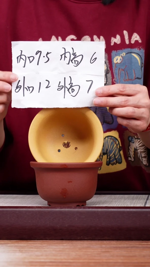 【闪购商品】紫砂花盆迷你小碗盆两个颜色各一只无托