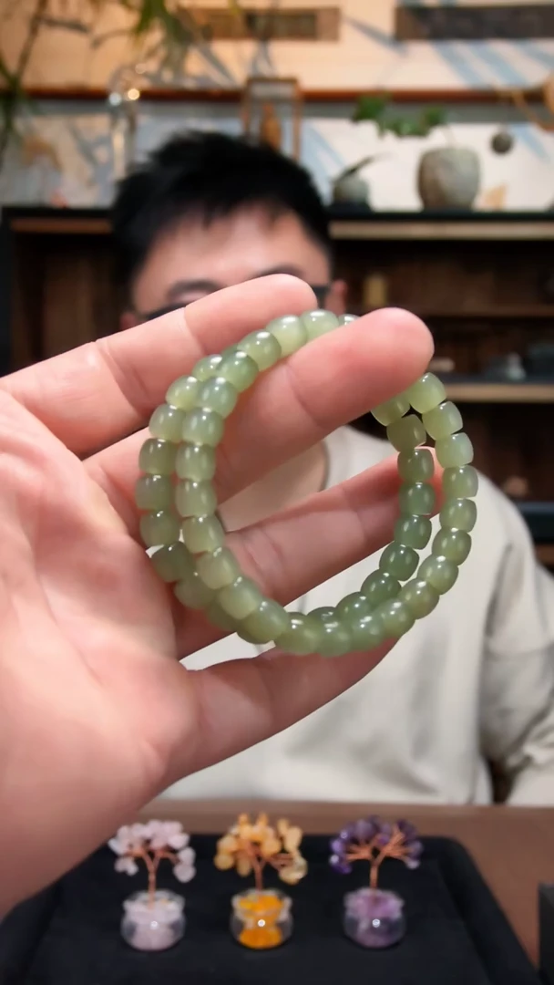 未镶嵌手串和田玉晴水老型手串ZD8*7多样性发其一