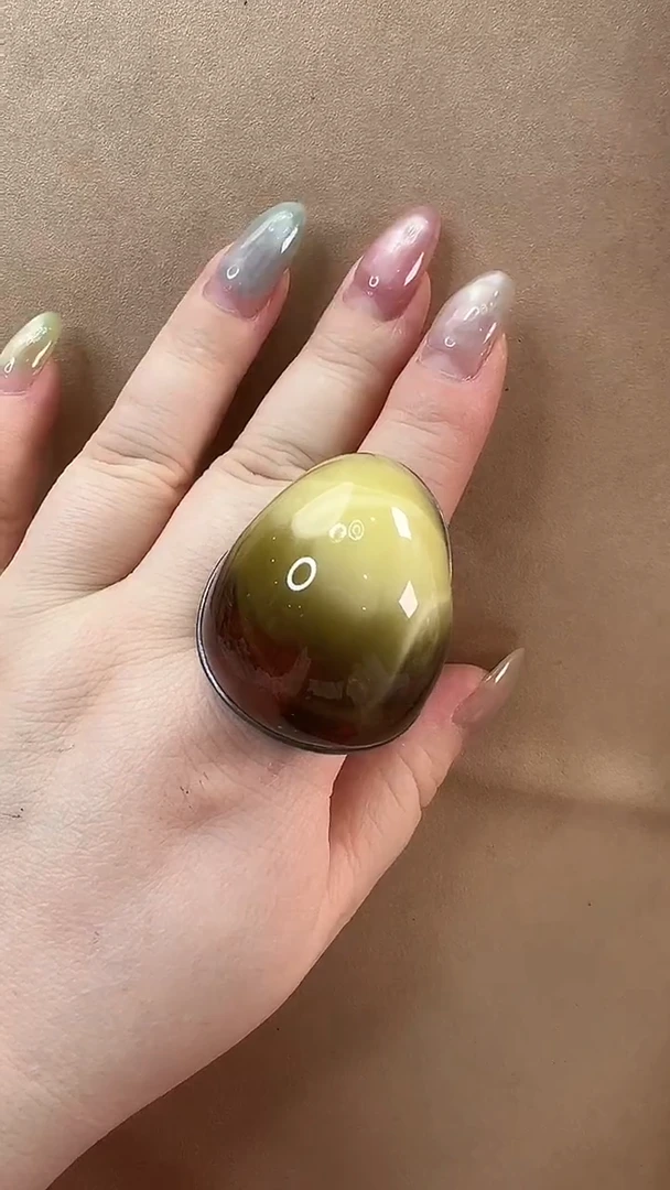 琥珀未镶嵌戒指戒指