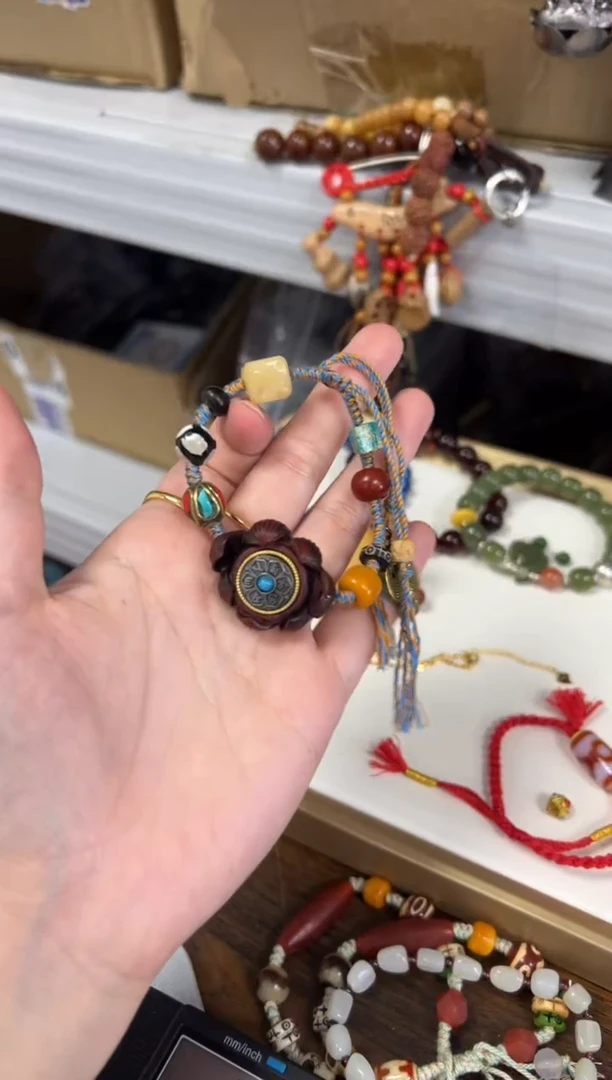 手串/手链小叶紫檀时来运转紫檀木多宝编制手绳[0568]