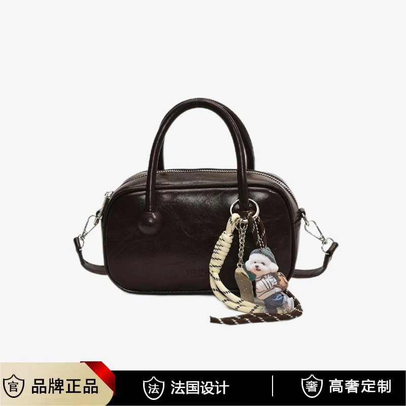 法国高档女包手提斜挎包复古百搭简约Y9077