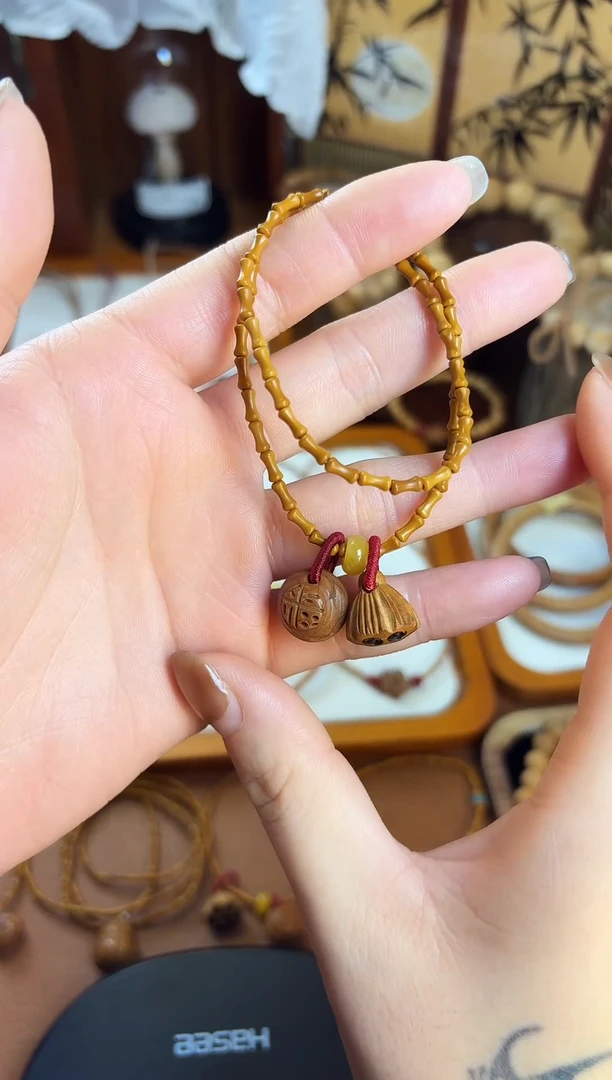 手串桃核【桃源行】竹节双圈「福气连连」桃核辟•挡•驱•护 备注手围