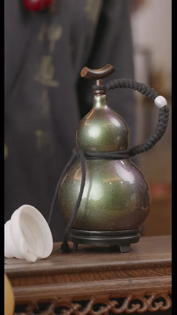 【闪购商品】132号精品天然大漆工艺防渗内胆酒葫芦~