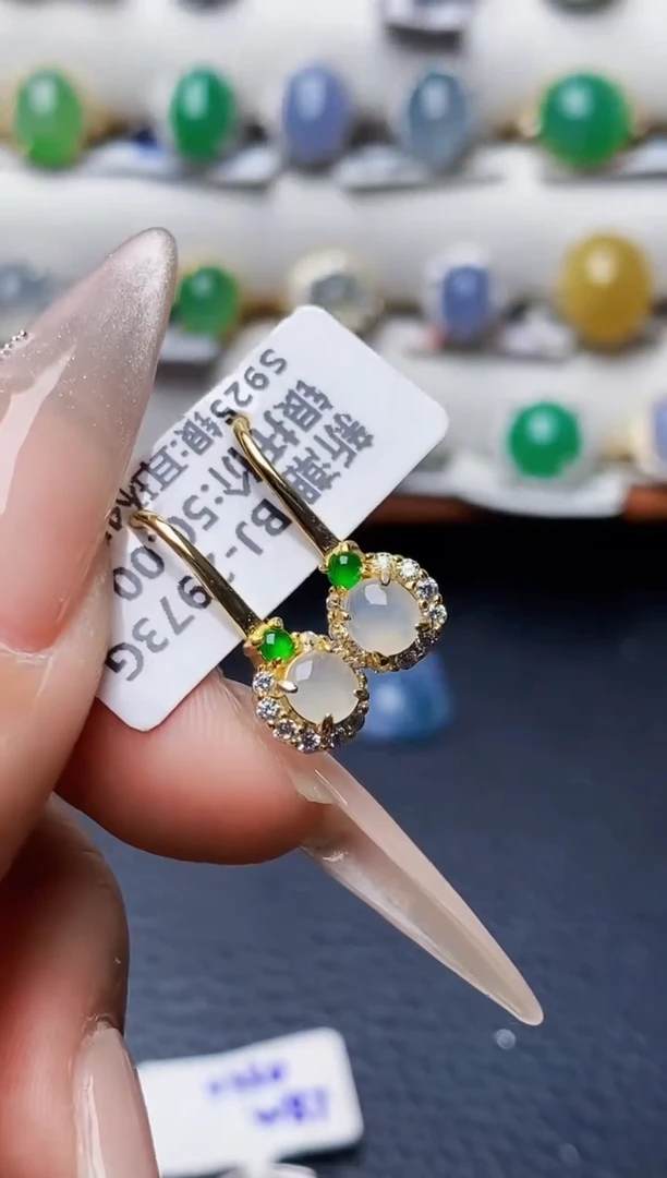 银S925镶嵌戒指翡翠1078