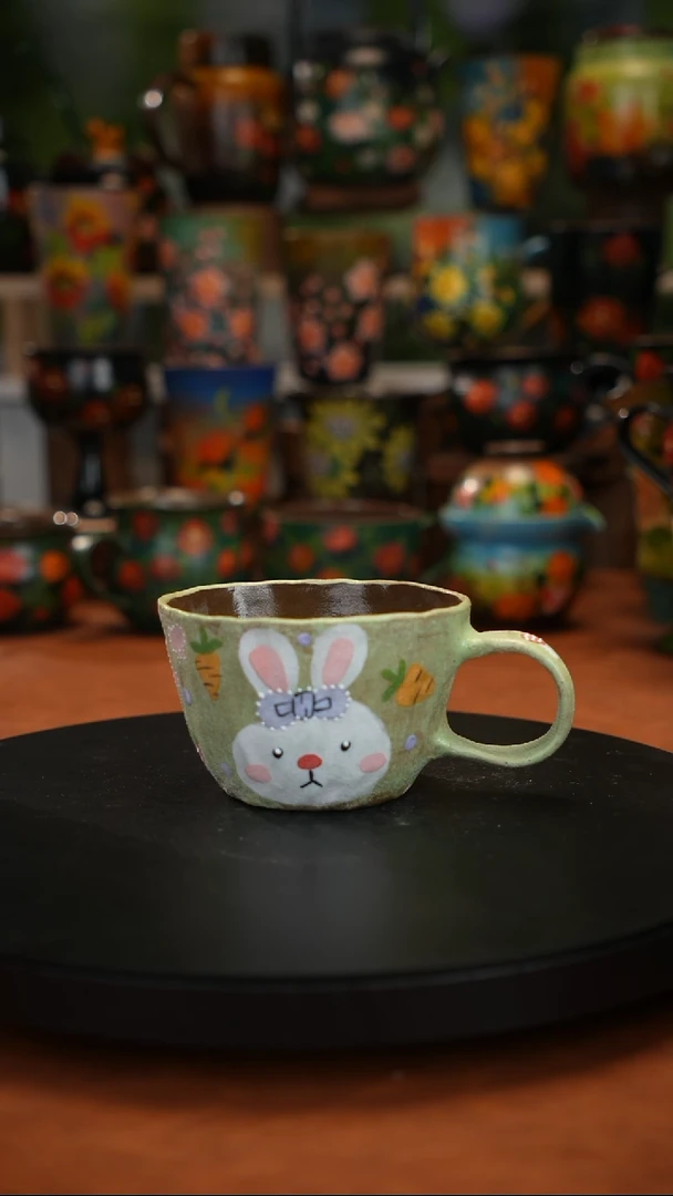 紫砂油画手绘釉 下彩