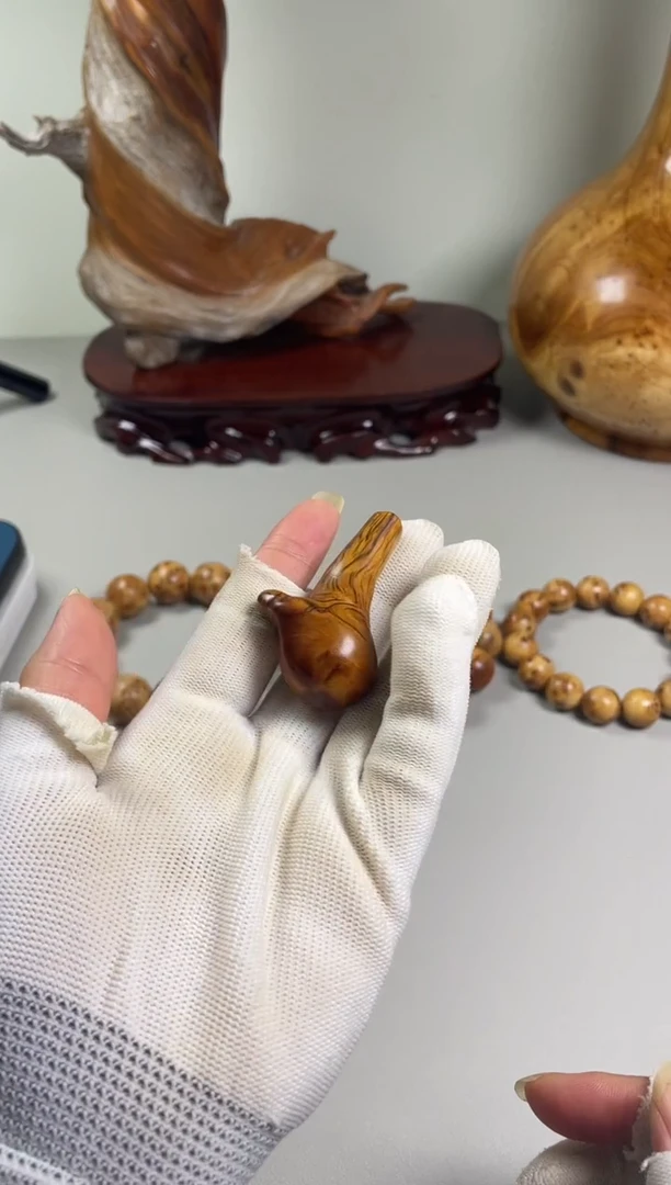 柏木太行崖柏虎皮纹 手把件