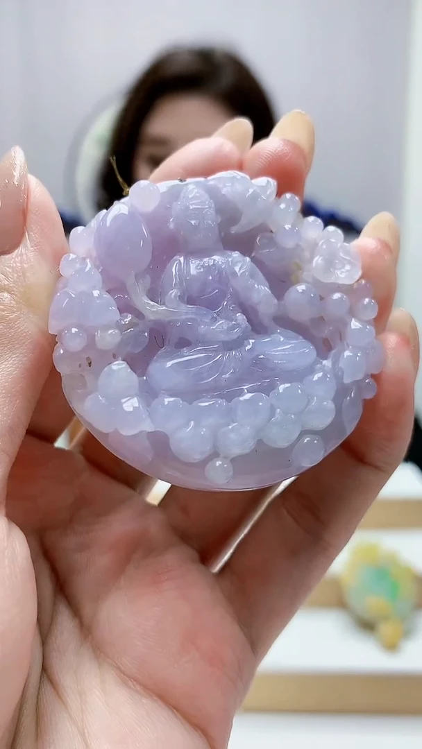 未镶嵌定制翡翠4829MM-毛货挂件76