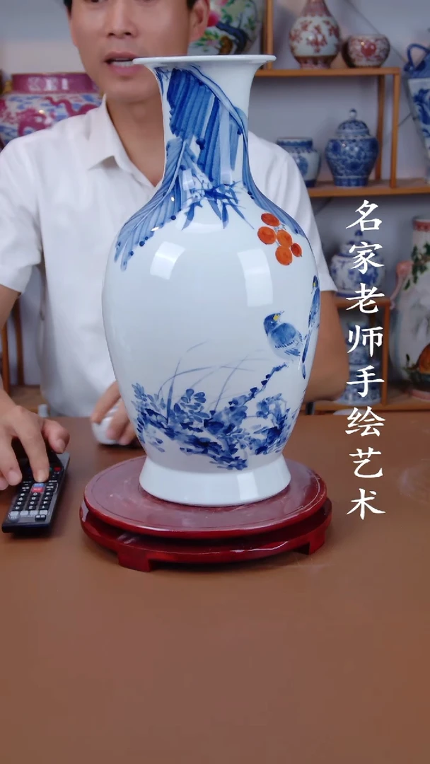 瓶景德镇手工手绘陶瓷摆件20