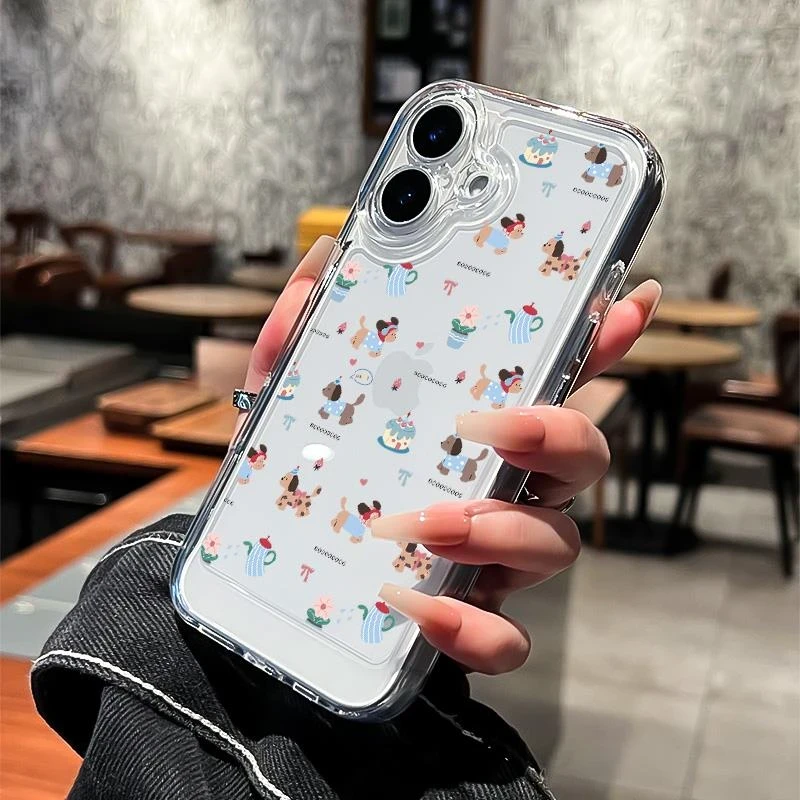 满屏腊肠狗适用苹果16手机壳iphone13promax软15小米vivo华为oppo