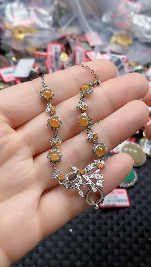 银S925镶嵌戒指翡翠天然A货缅甸翡翠