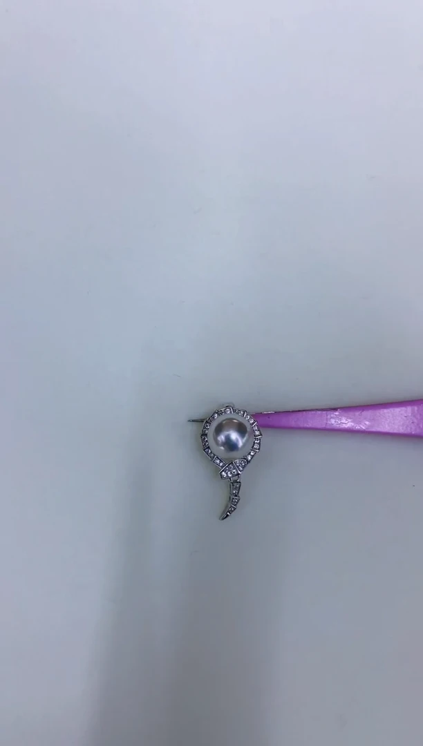 银S925镶嵌海水珍珠饰品设计款吊坠