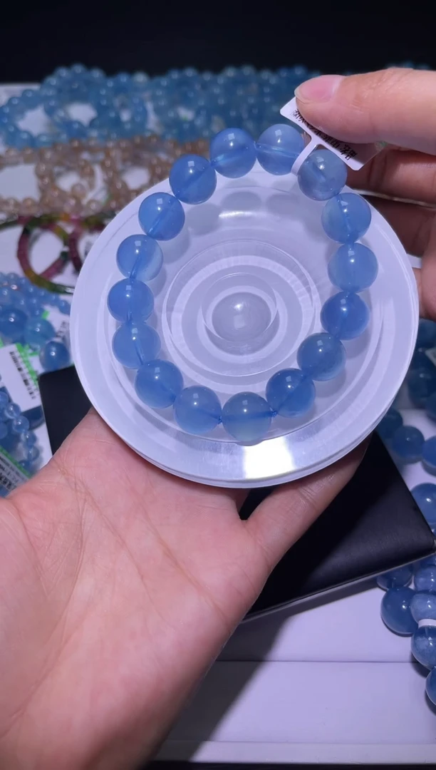 1海蓝宝石（处理）J040-13mm海蓝宝单圈-多样性发其一