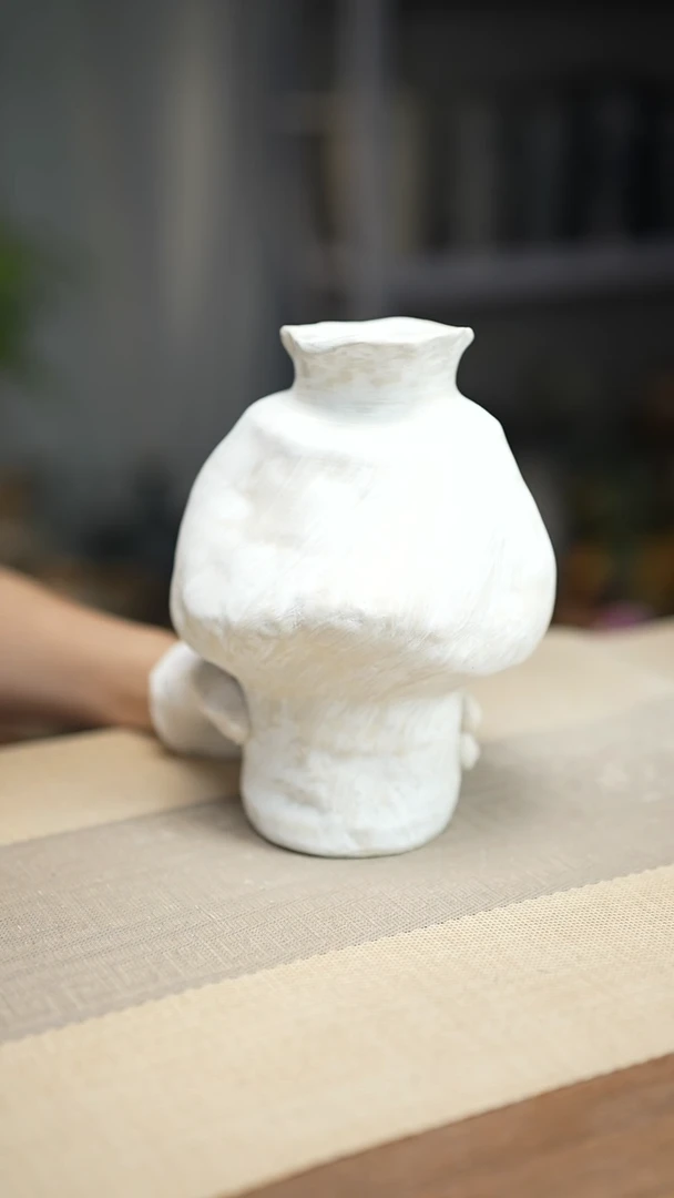 花器陶瓷花瓶手捏瓶004