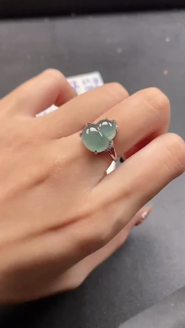 银S925镶嵌戒指翡翠51511