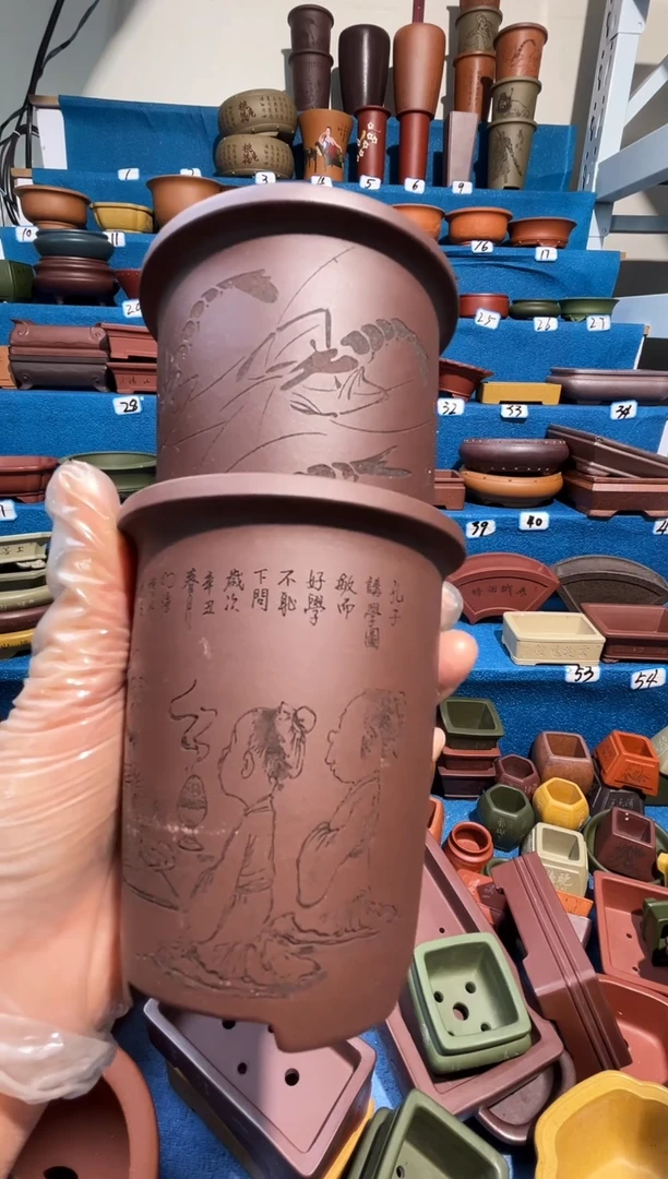 【闪购商品】紫砂紫砂花盆7*9
