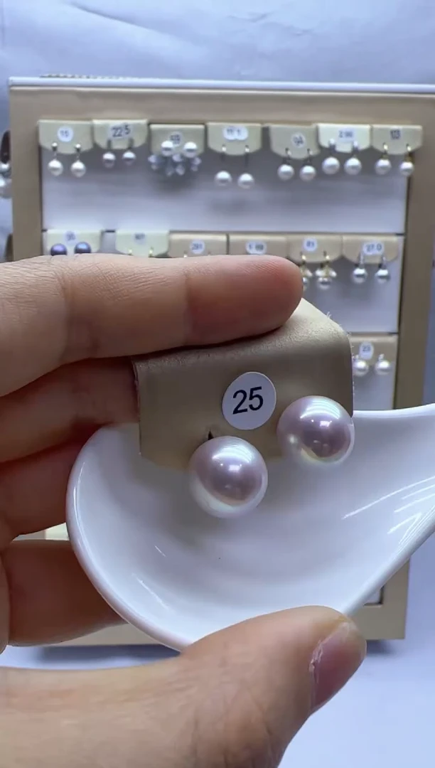 【闪购商品】淡水珍珠耳饰银S925镶嵌25