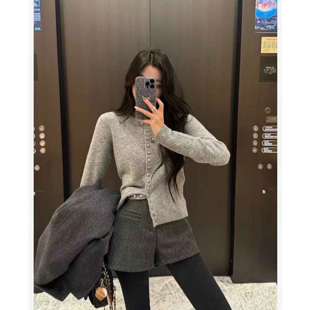 王永家~9732冬季长腿拿捏 A字高腰显瘦百搭毛呢短裤