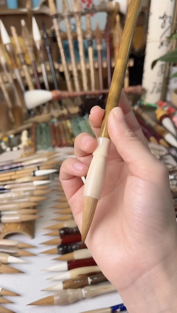 【清水试笔，拒绝蘸墨】墨舞笔庄毛笔1支金丝楠