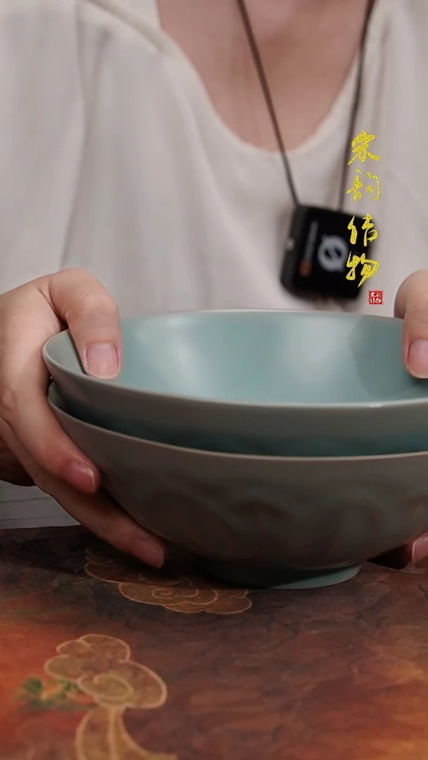 摆件微瑕清凉寺原矿釉莲瓣碗