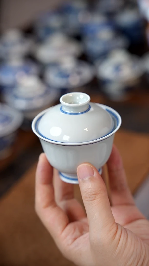 微瑕高足盖碗不退不换