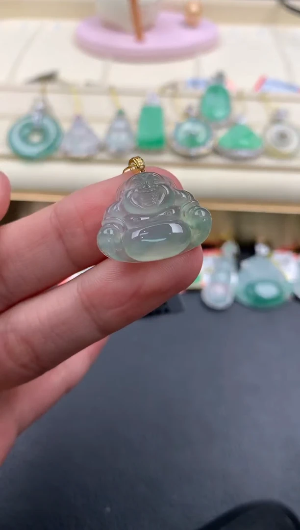 【闪购商品】翡翠颈饰18K金镶嵌A542