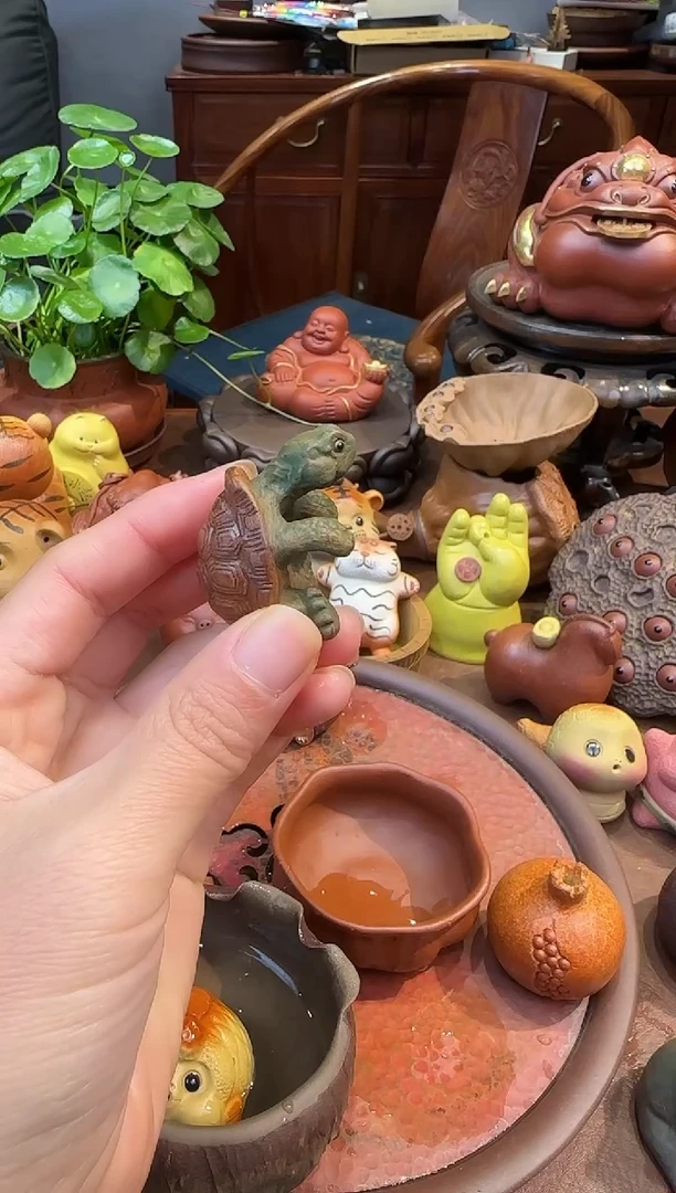 紫砂茶宠爬爬龟小号