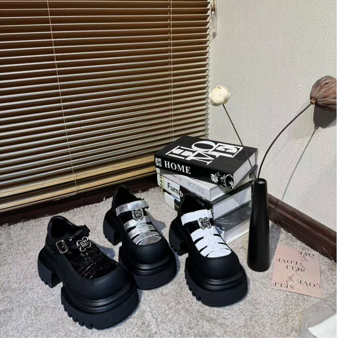 唐小肉潮搭厚底凉鞋休闲小个子增高小众款夏季3-15罗马包头英伦风