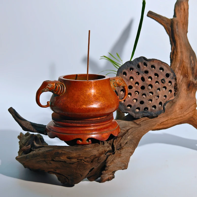 【香海香瑩出品】收藏级梵华六觉妙相斑铜香炉家用供奉铜香炉