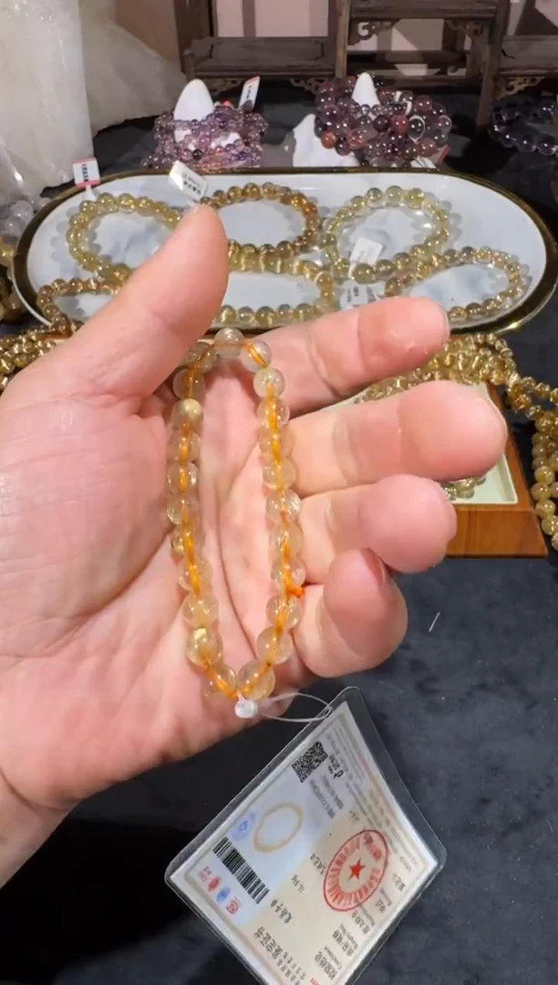 未镶嵌手串发晶SJ-704金发晶