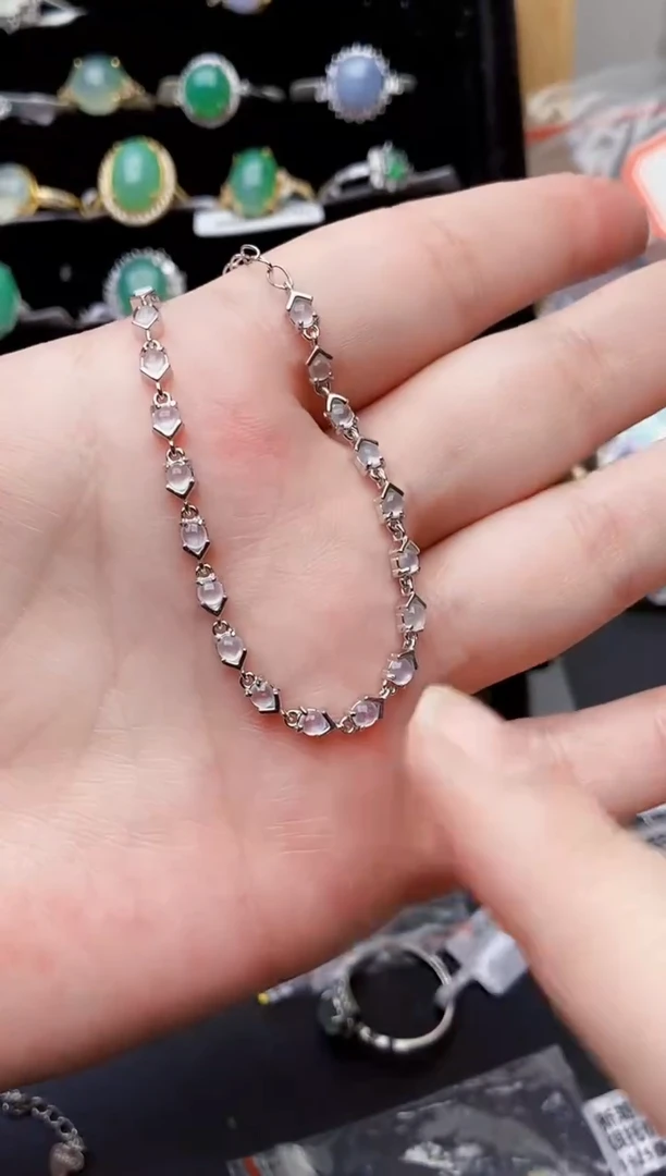 颈饰银S925镶嵌翡翠7118