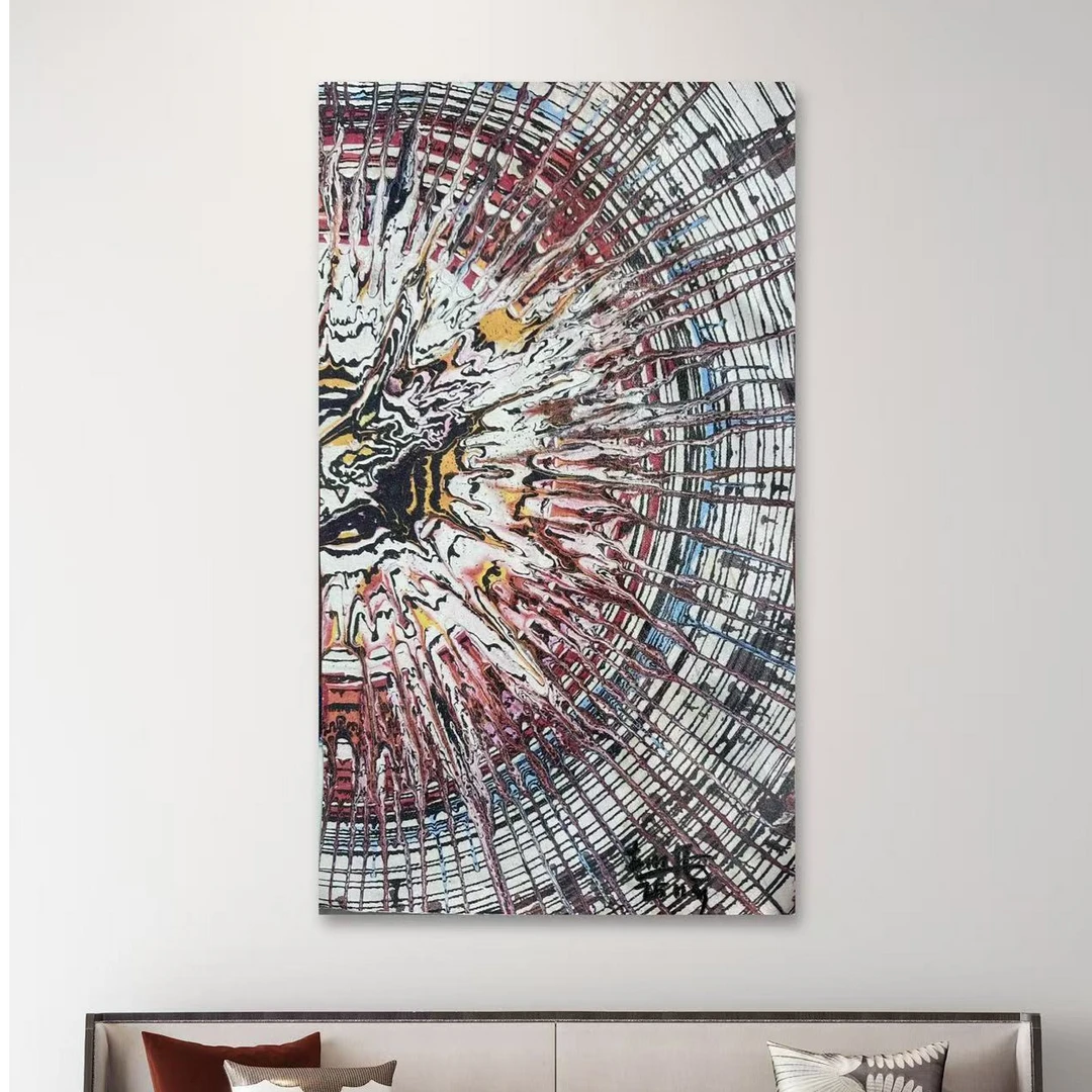 赵燮-手绘国画-罗盘-油画-客厅办公室挂画1