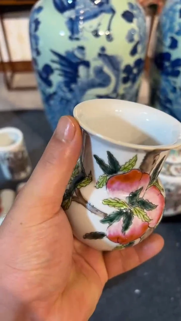 摆件瓷摆件瓷摆件瓷摆件桃子扎斗