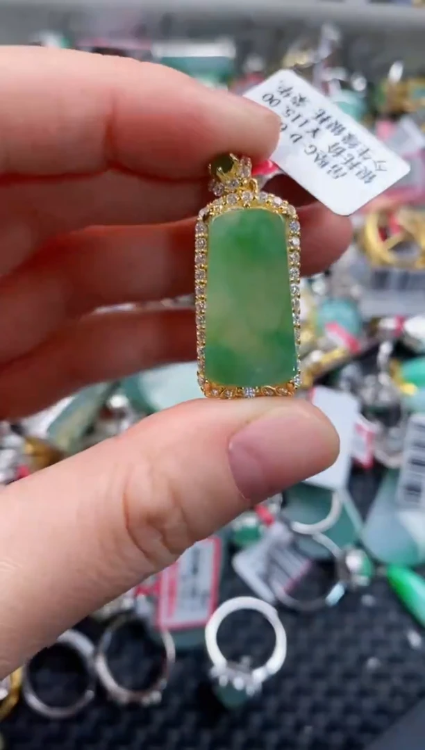 银S925镶嵌戒指翡翠999               9