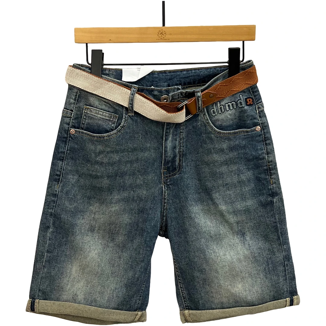 男士牛仔短裤五分裤韩版修身简约潮流百搭休闲中裤夏季薄款27618