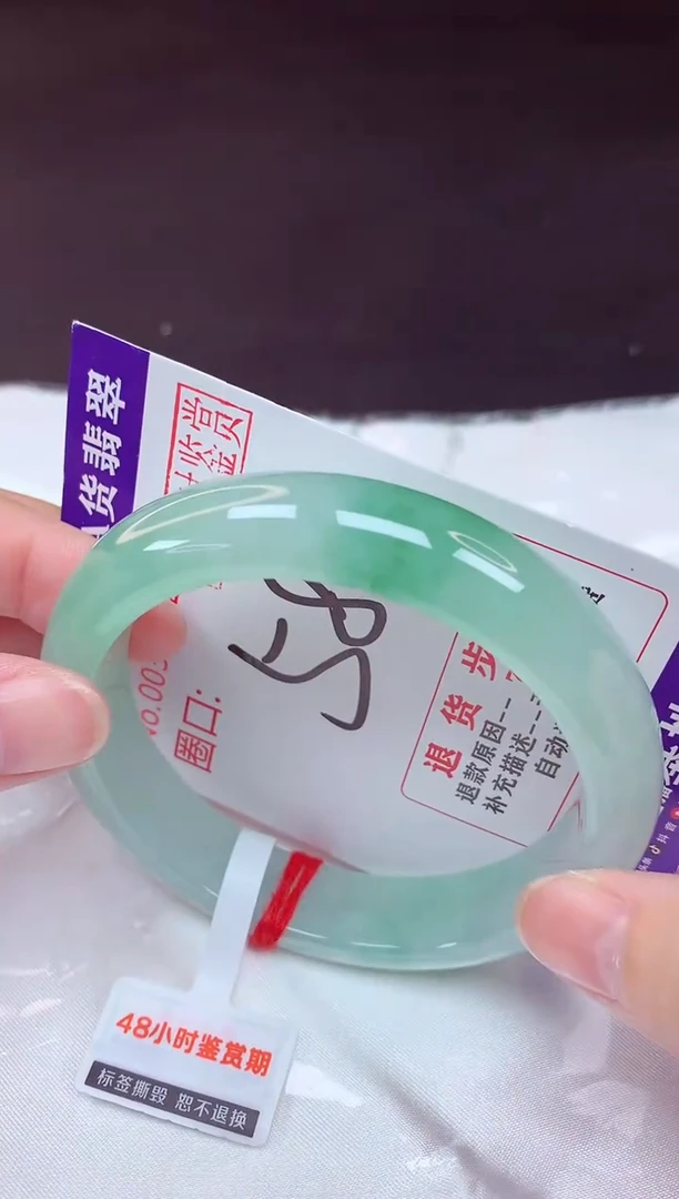 未镶嵌手镯翡翠58（48小时鉴赏期 ）