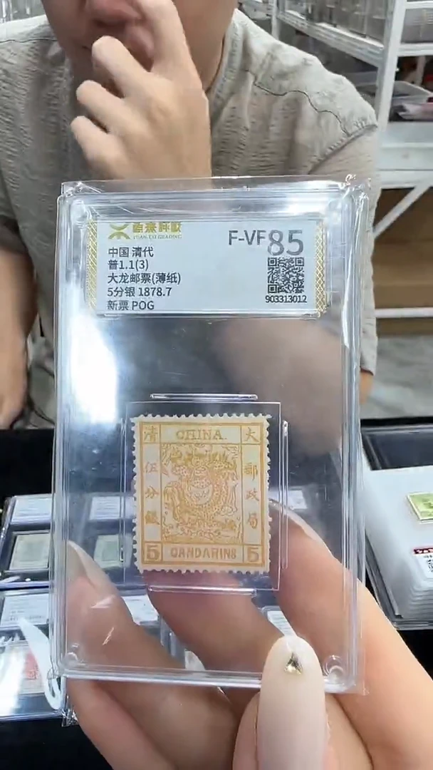 大龙邮票单枚 封装评级