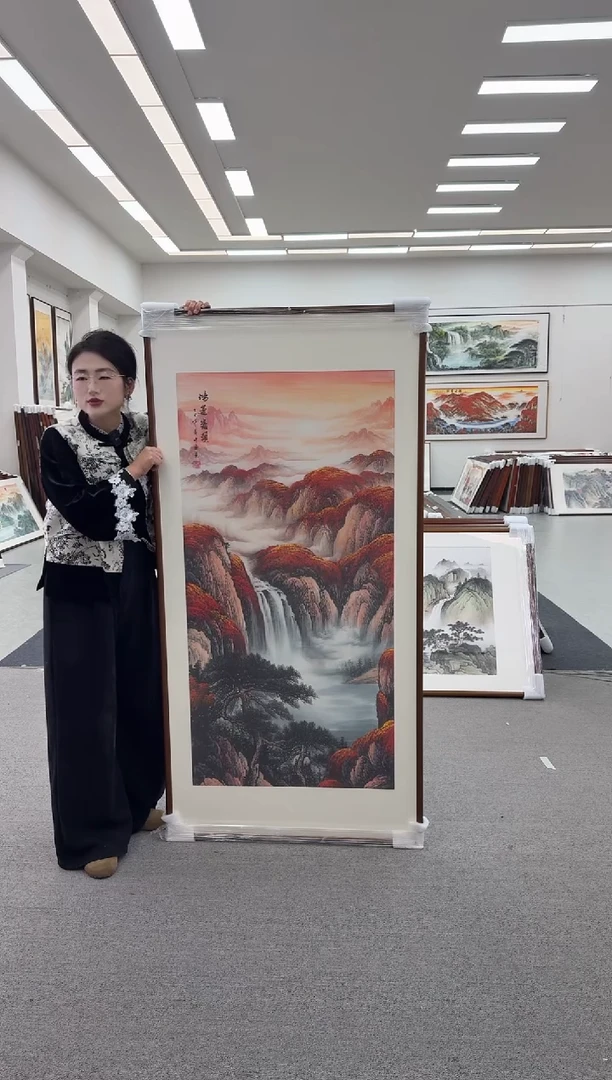 国画手绘 172*85  鸿运当头