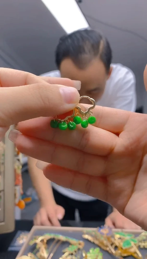 【闪购商品】翡翠耳饰合金357翡翠耳包