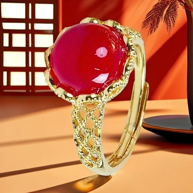 《千福甄选》天然鸽血红戒指