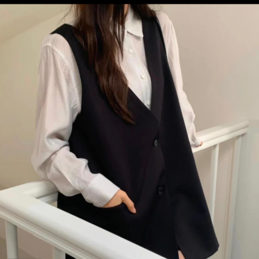 [巴巴严选]Anou马甲裙2025春夏装时尚百搭无袖V领背心裙