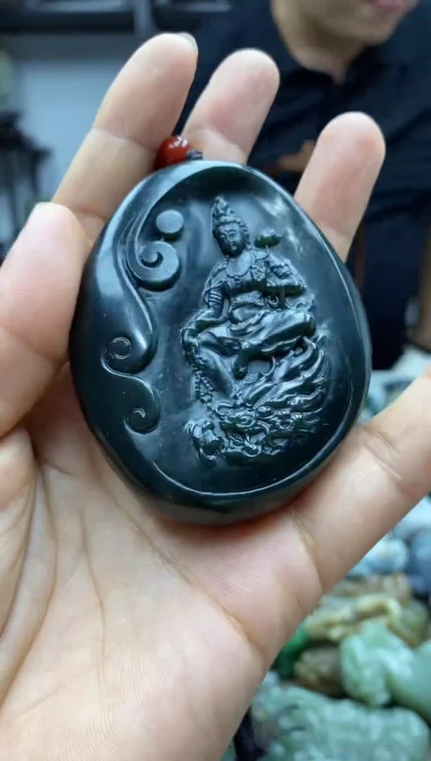 和田玉未镶嵌把件1