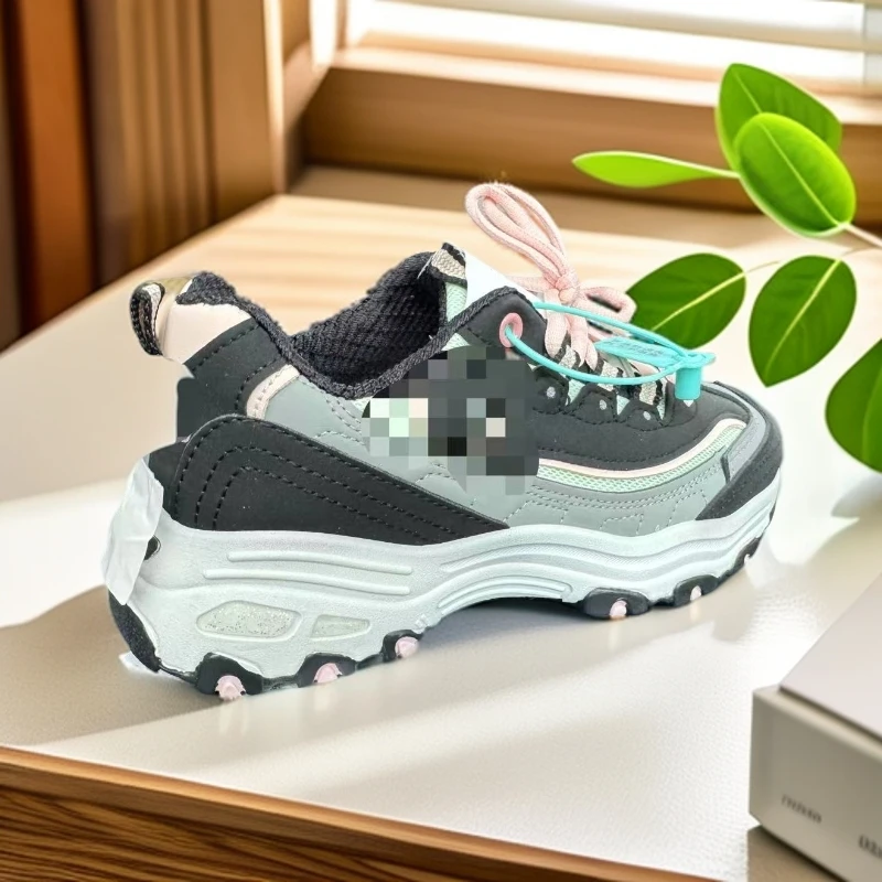 [S-K02]2025夏季拼接绿厚底休闲女款韩版女士老爹鞋