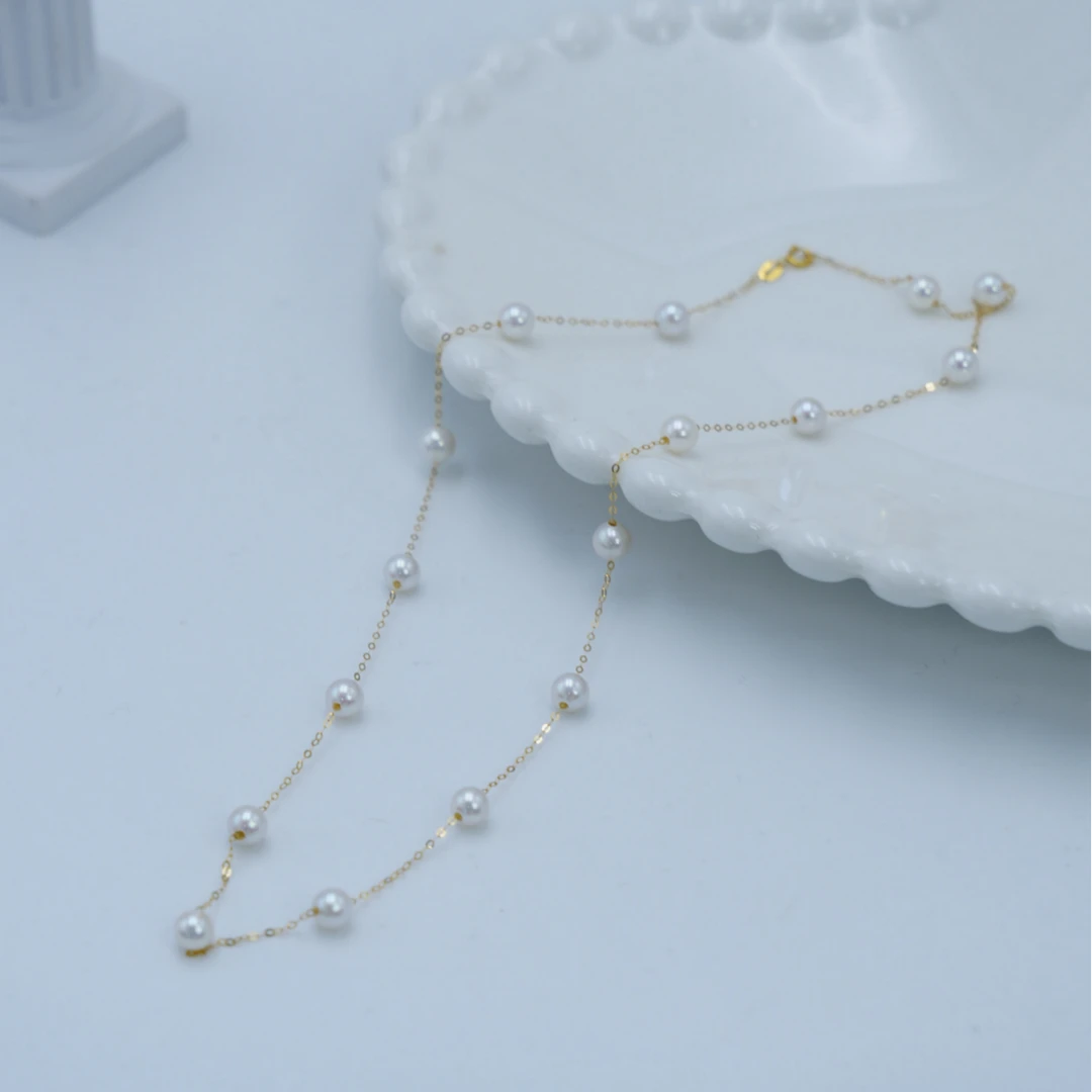 【杨雪雪】人鱼姬满天星淡水无核6mm极光满天星18K爆闪链