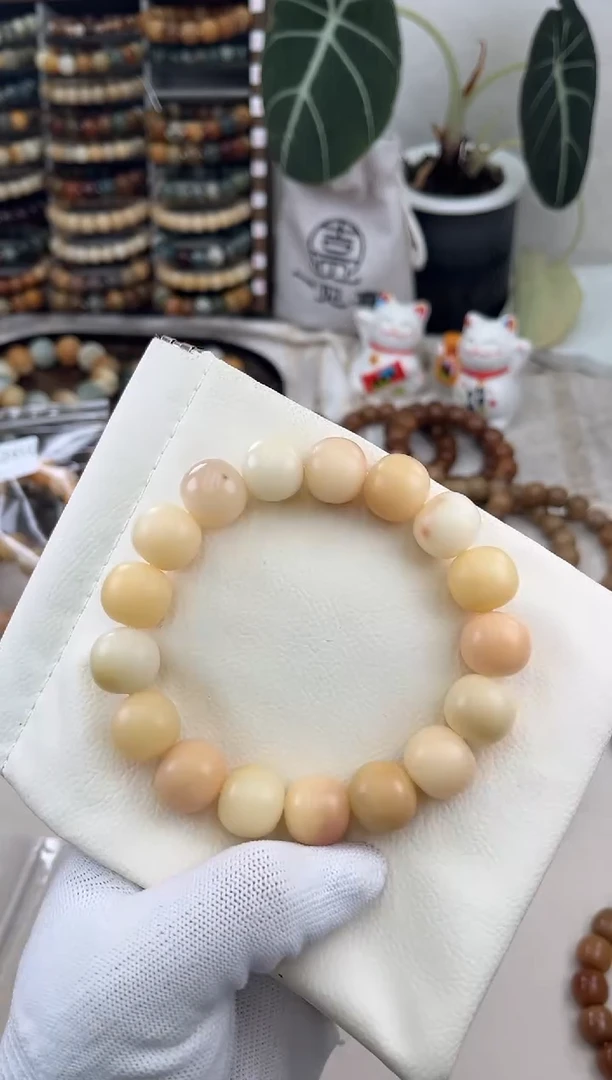 菩提根/象牙果手串a381卡16 干磨瑕疵