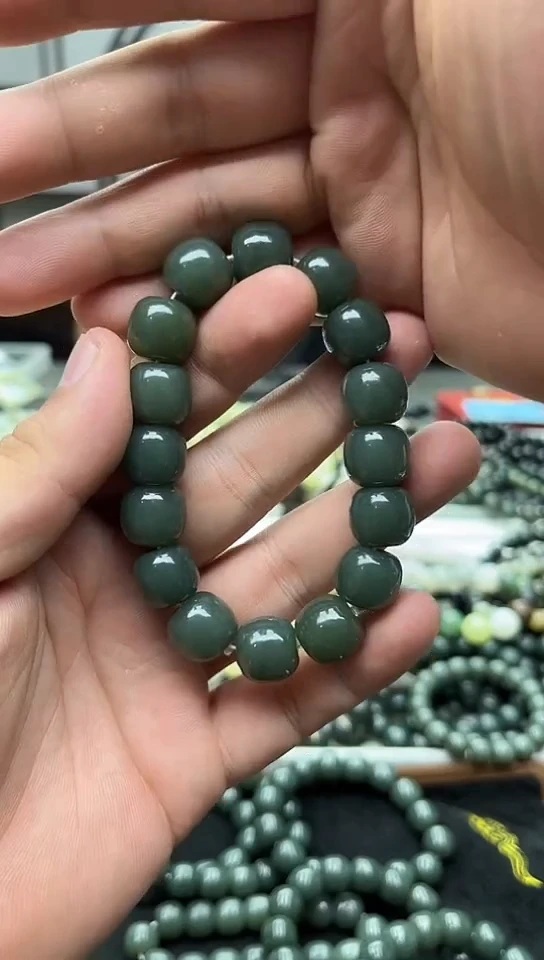 手串未镶嵌和田玉纯天然新疆且末蓝14