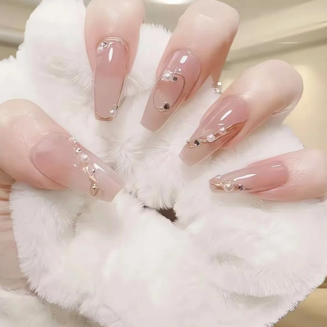 春夏设计猫眼纯手工穿戴甲新春可爱温柔纯欲（关注有果冻胶）