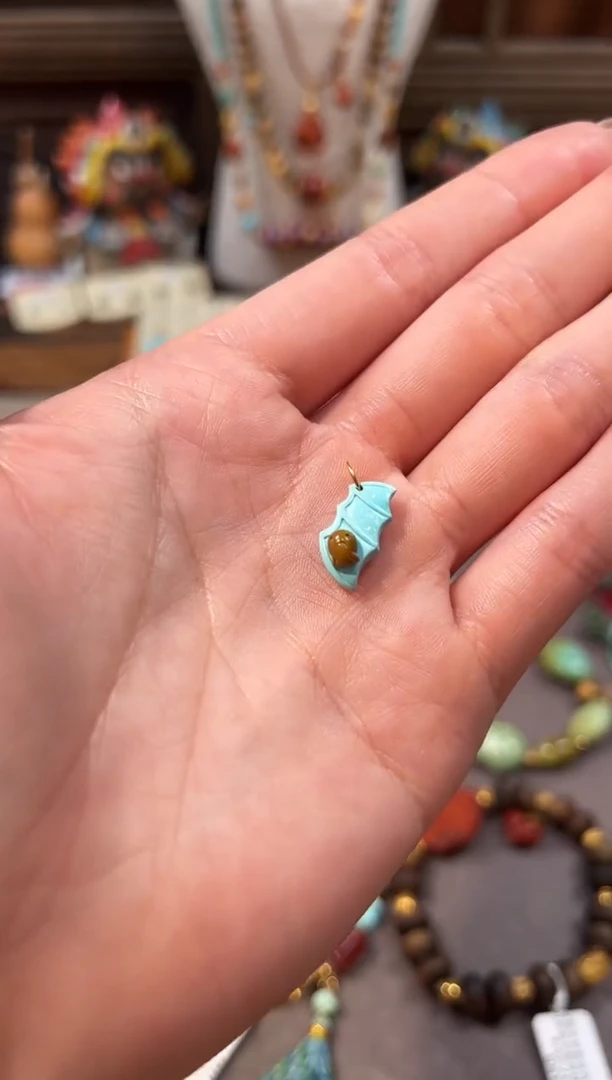 18K金镶嵌绿松石提溜绿松石提溜