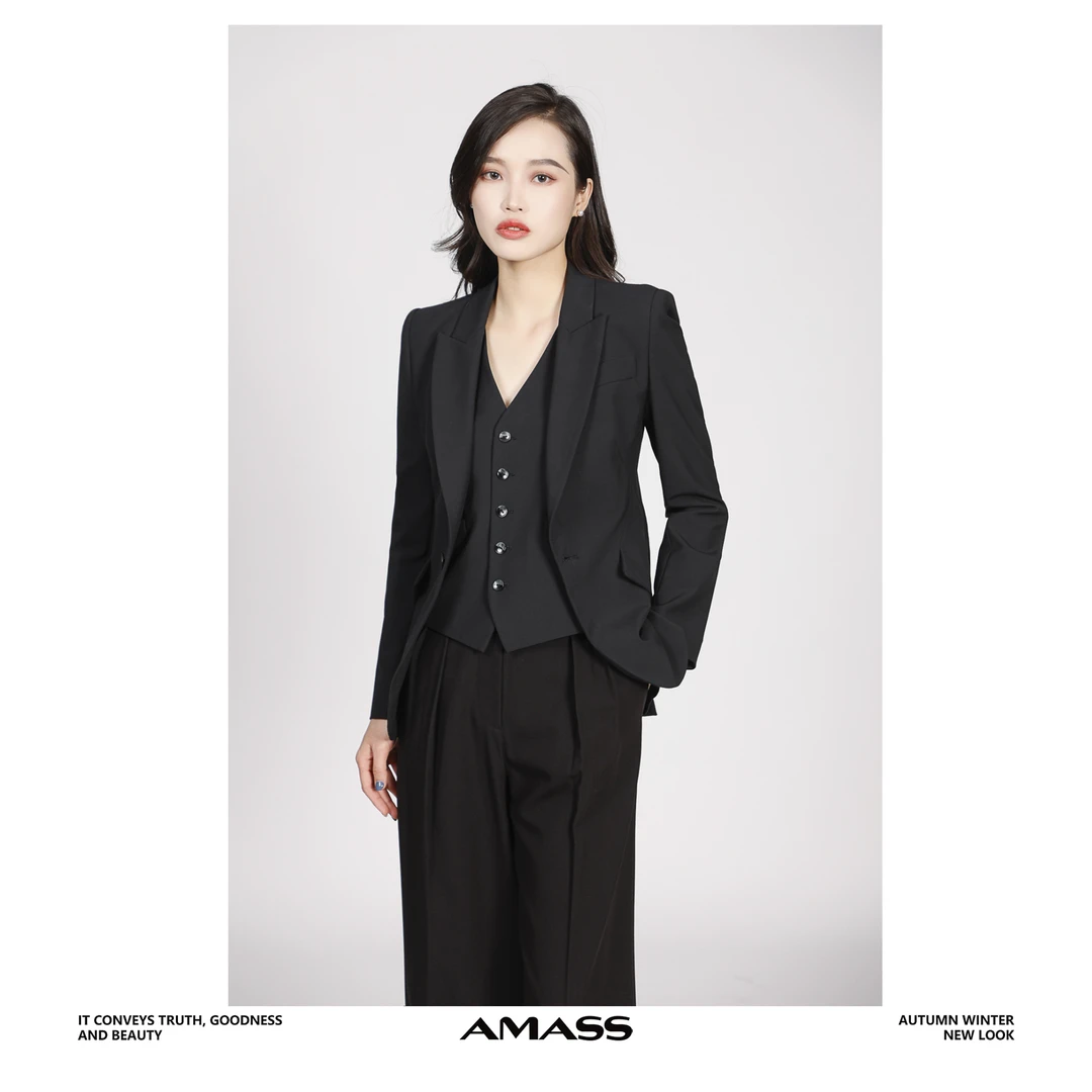 AMASS/阿玛施新款高级气质修身显瘦轻职场收腰通勤西服5400809-1