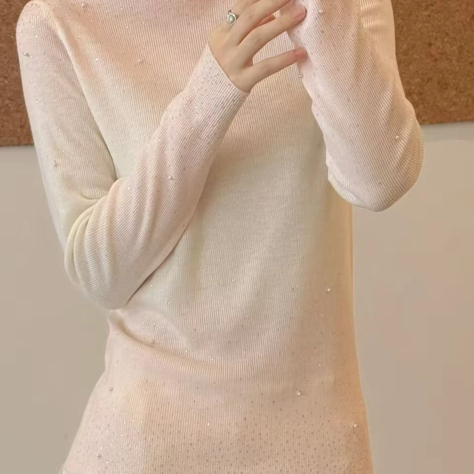 xj 88870长袖厚款针织套头款包袖毛针织衫针织衫网红修身