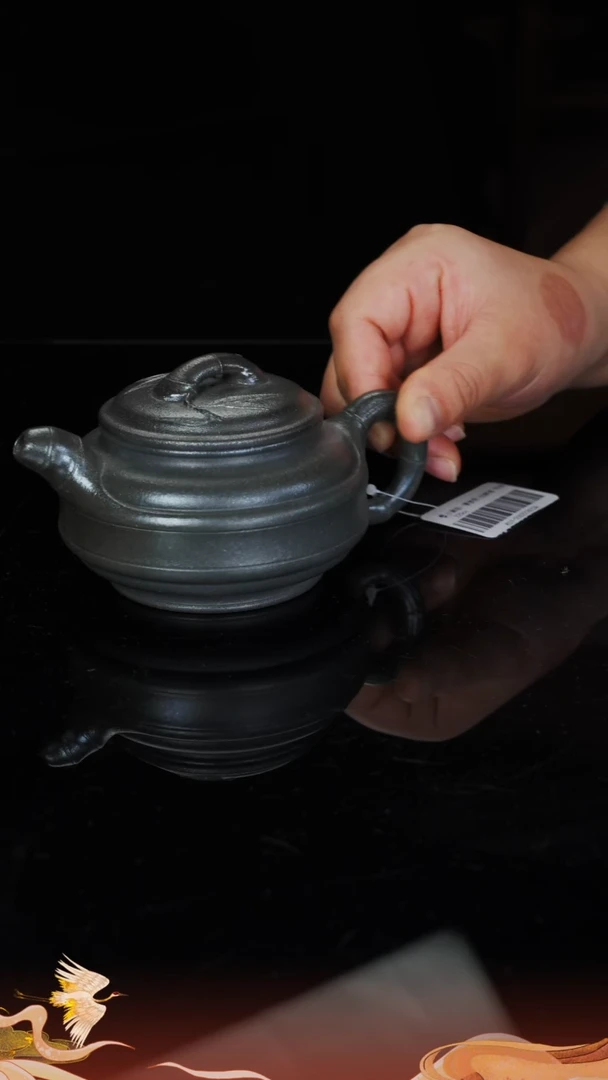 茶壶紫砂紫砂壶17 小满窑降坡柴烧 双线竹鼓 250cc左右